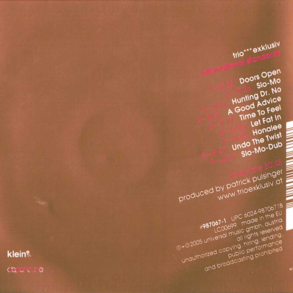 Trio Exklusiv - International Standards (Back)